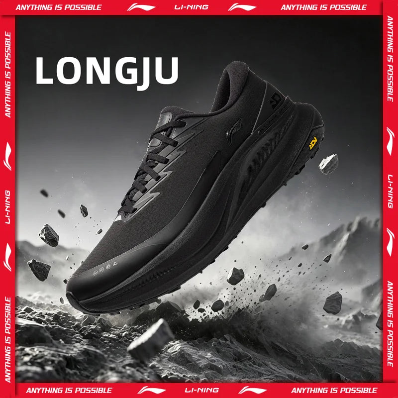 ស្បែកជើងរត់ប្រណាំងបុរស Li-Ning LONGJU សម្រាប់រដូវរងា ក្តៅ ទន់ មានផាសុកភាព ស្បែកជើងកីឡា LiNing ការពារការរអិល ARNW033