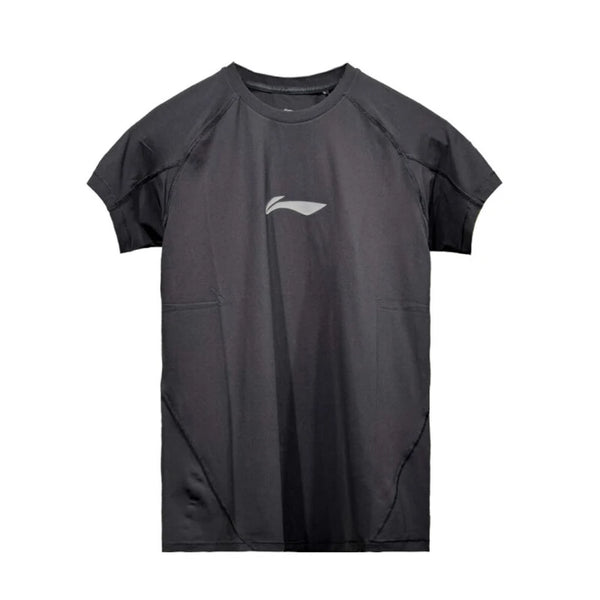 អាវយឺតហាត់ប្រាណបុរស Li-Ning 79% ប៉ូលីអាមីត 21% អេឡាស្ទីន តឹងណែន មានខ្យល់ចេញចូលបាន អាវយឺតទាន់សម័យ LiNing Sports AUDV039