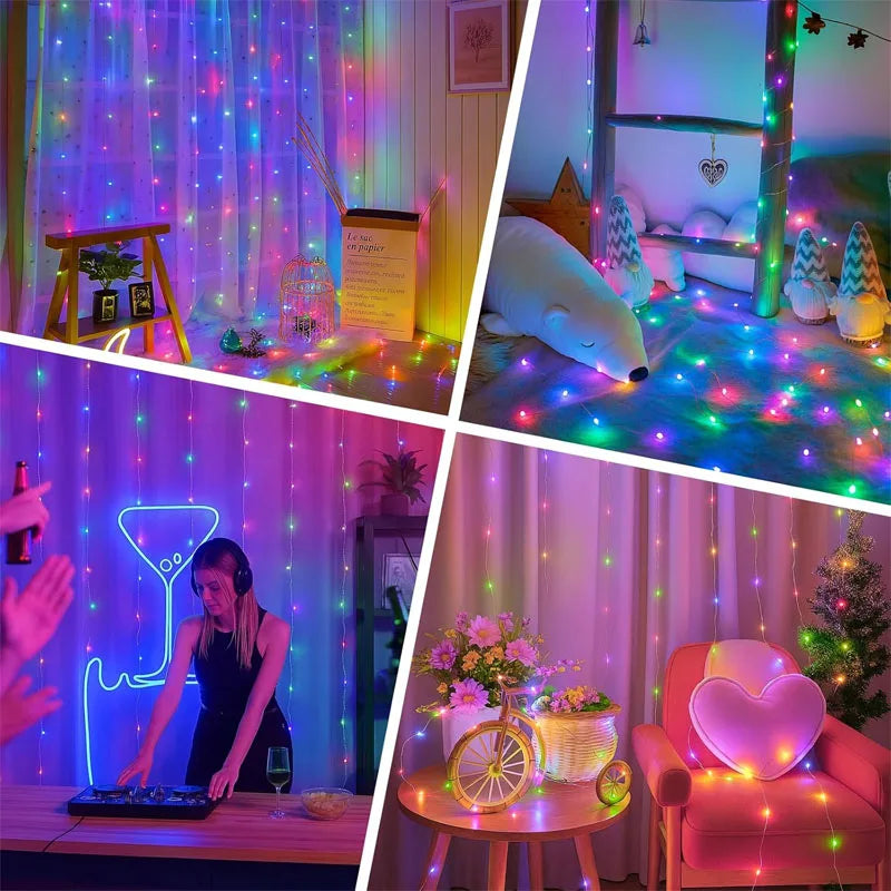 Rechargeable Copper Wire String Lights 8Lighting modes Fairy Light Timer Detachable Design for Halloween Wedding Christmas Decor
