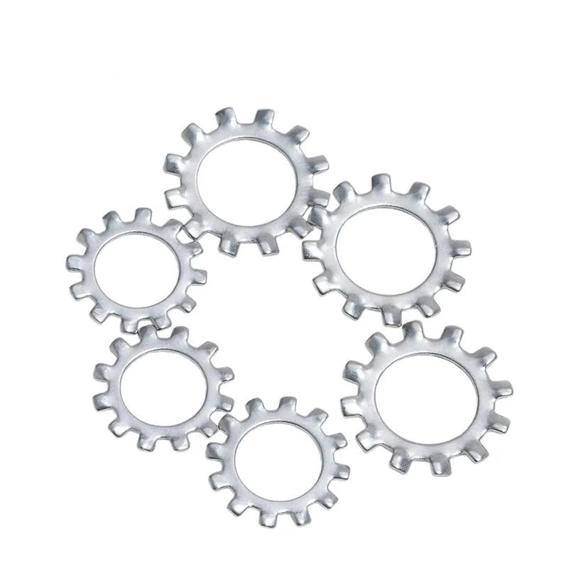 M2 M2.5 M3 M4 M5 M6 M8 M10 M12 M16 1 Types 304 Stainless Steel Internal and External Toointethed Serrated Lock Washer Gasket