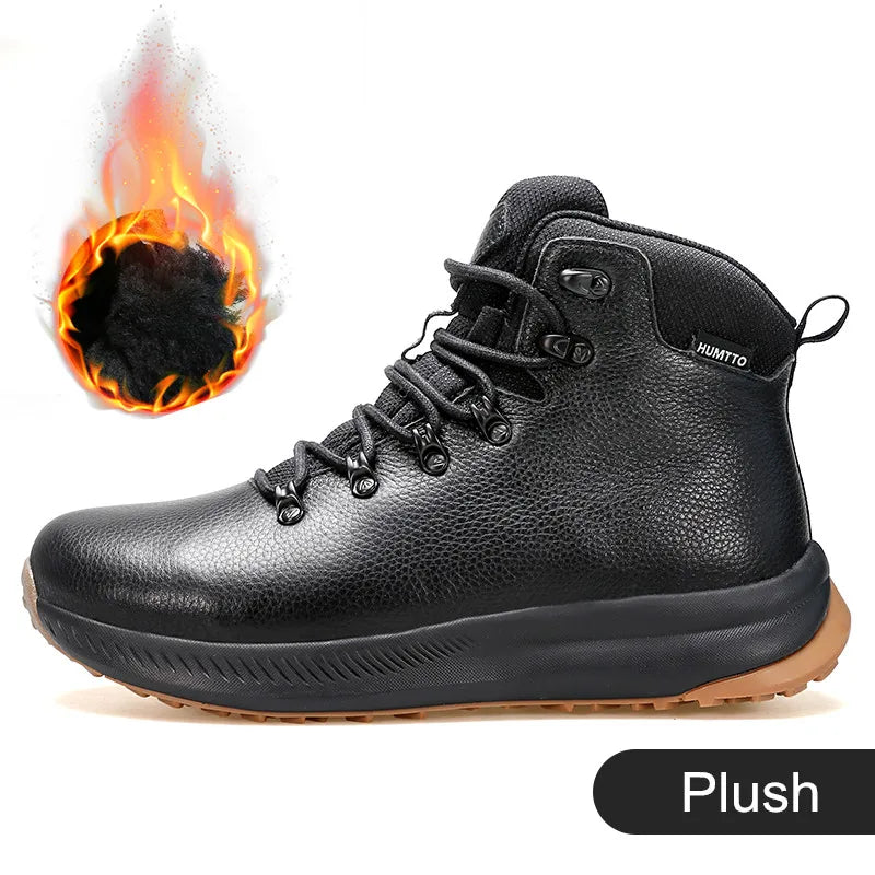 HUMTTO Winter Shoes for Men Waterproof Hiking Shoes Sports Climbing Trekking Boots Mens Luxury Designer Outdoor Sneakers Male