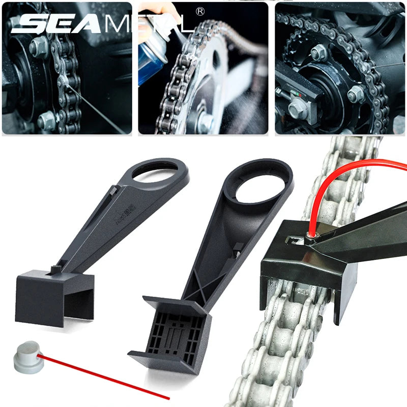 SEAMETAL Lubricant Straw Holder Positioner Applicator Motorcycle Chain Lube Oiler Mess-Free Motorcycle Chain Wax Chain Cleaner