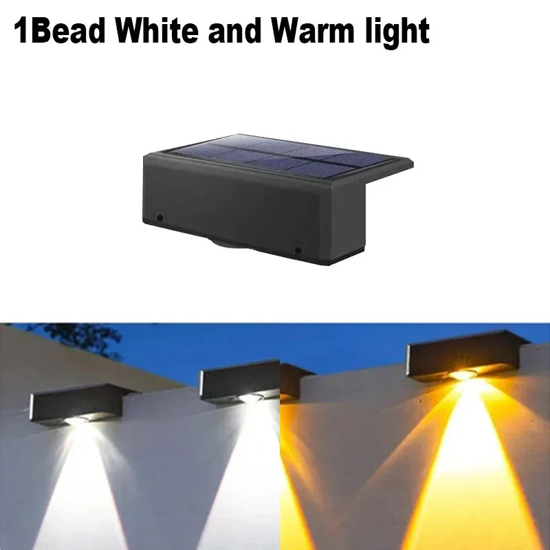 Solar Wall Lamp Outdoor Waterproof Solar Powered Light Home Garden Courtyard Yard Lighting Decoration Outside Sunlights