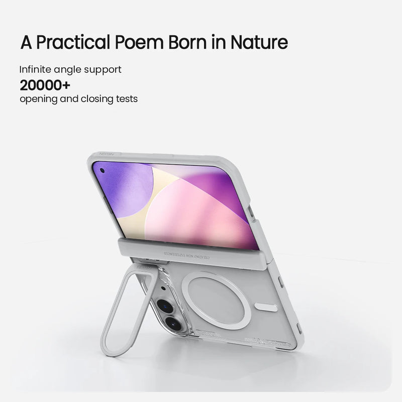 NILLKIN For iPhone Duo Magsafe Wide Case Iceblade Prop Fold With Camera Holder Shockproof Magnetic Back Cover for iPhone Duo