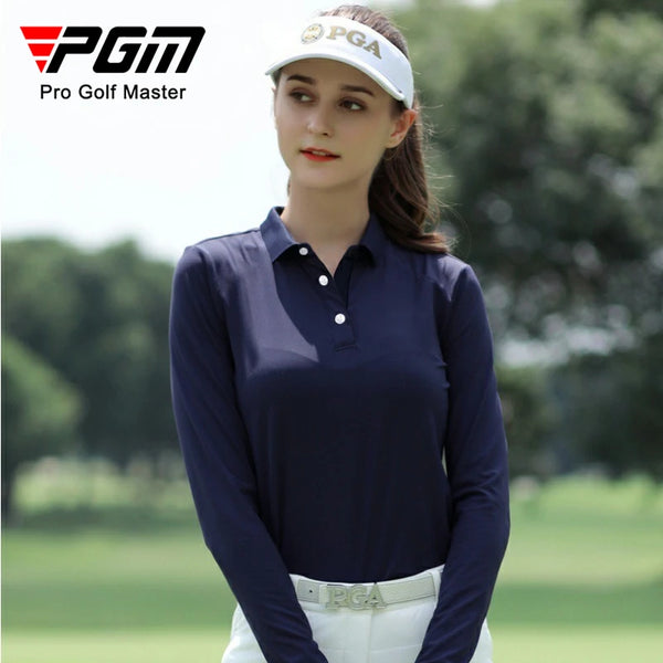 PGM Women Golf Trainning T Shirts Team Clothing Long Sleeve Polo Shirt YF605