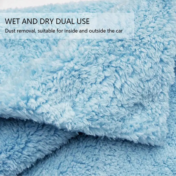 Coral Fleece Microfiber Towel Super Absorbent Car Cleaning Detailing Rag Cloth Auto Care Drying Towels for Car Wash Accessories