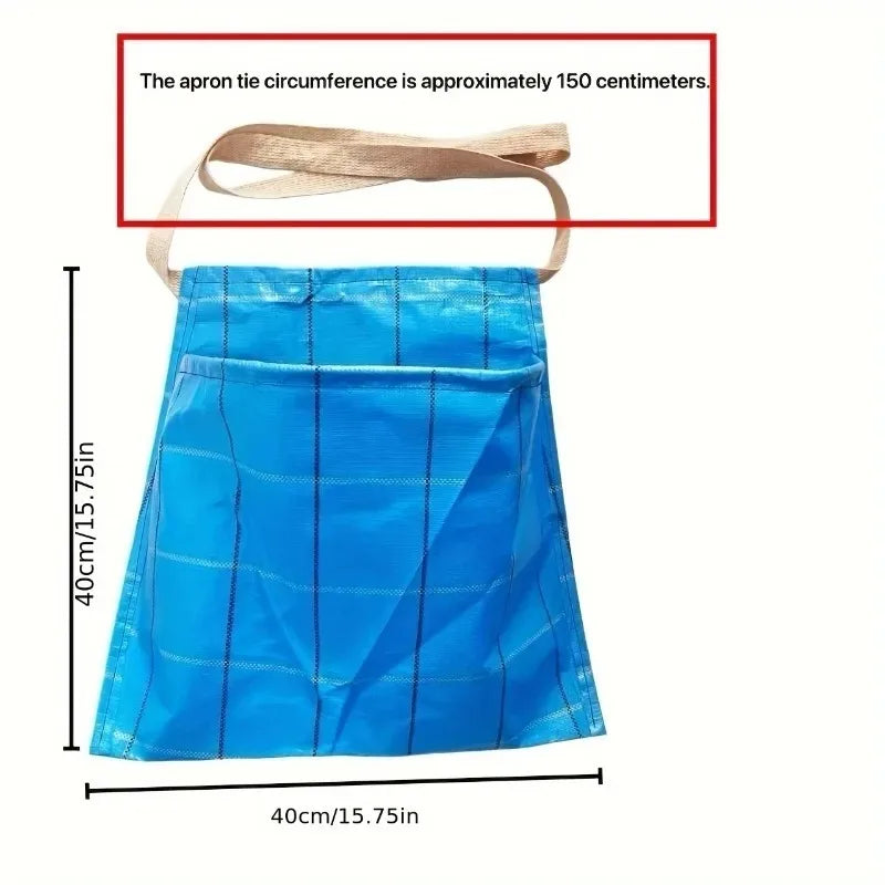1pc Large-Capacity Fruit Picking Apron- Heavy Duty PE Apron, Easy to Clean Design,Suitable for  Home Gardeners And Farmers .