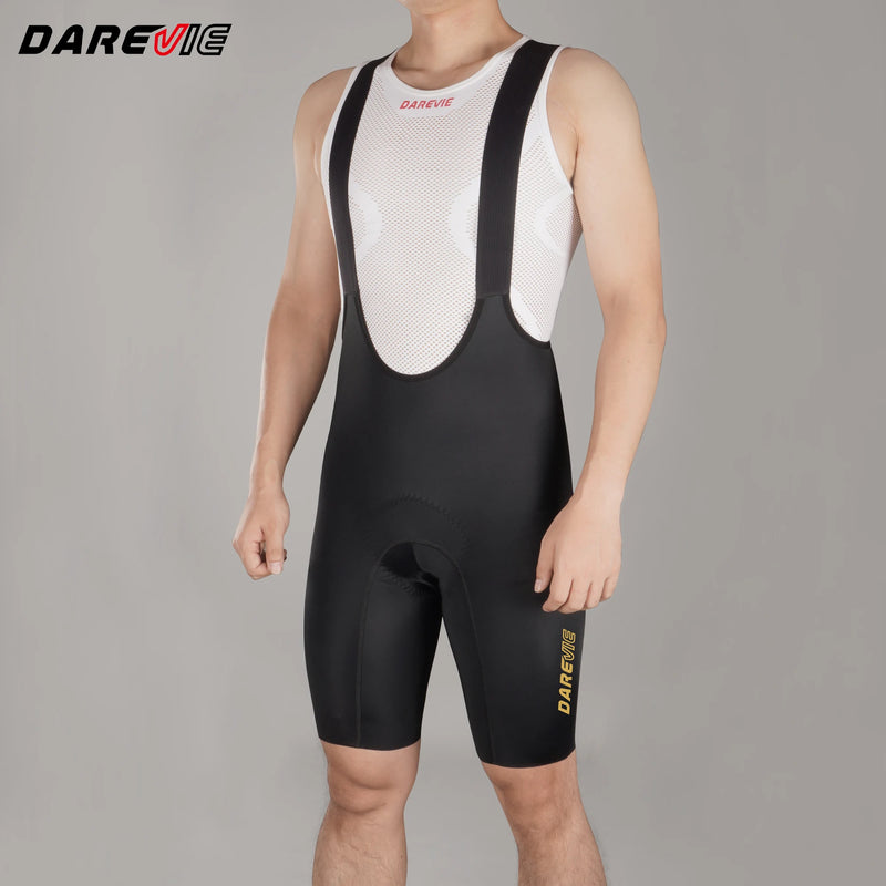 ខោជិះកង់បុរស DAREVIE Italty Elastic Interface® 80kg/m³ Pad Bretelelle ខោជិះកង់បុរស 5.0 មួយដុំគ្មានថ្នេរ
