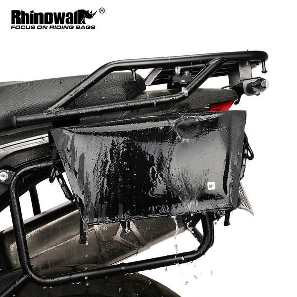 កាបូបម៉ូតូ Rhinowalk 4L ការពារទឹកជ្រាប កាបូបចំហៀងម៉ូតូ កាបូបឧបករណ៍ កាបូបដាក់កែប TPU សម្រាប់ដាក់ឥវ៉ាន់ក្រៅផ្ទះ កាងម៉ូតូ កញ្ចប់គ្រឿងបន្លាស់