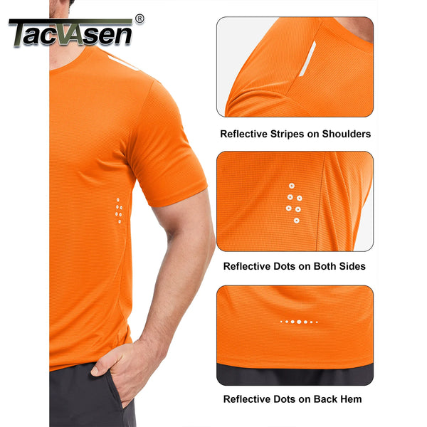 TACVASEN Men's UPF 50+ Short Sleeve Workout Shirts Dry Fit Lightweight Breathable Athletic T-Shirts Running Gym Summer Sun Shirt