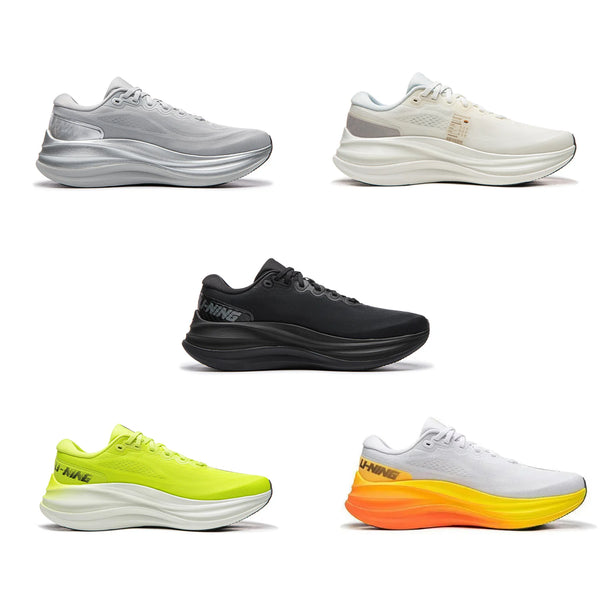 ស្បែកជើងរត់បុរស Li-Ning YUEYING 6 PRO Optimized Cushion ជាមួយប្រអប់ម្រាមជើងធំទូលាយ SUPER BOOM ស្បែកជើងប៉ាតាស្រាលឆ្លុះបញ្ចាំង LiNing ARHW015