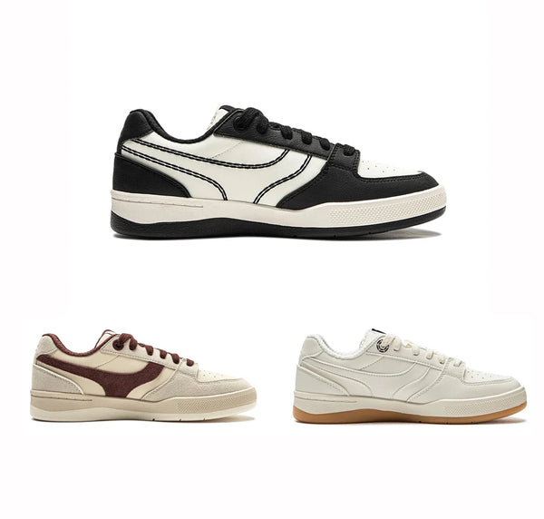 ស្បែកជើងស្គីតបែត Li-Ning សម្រាប់នារី MEDALIST 92S ស្បែកជើងកីឡាមានផាសុកភាព ខ្នើយពីរជាន់ ស្បែកជើងប៉ាតាលំហែកាយធម្មតា AEPU038