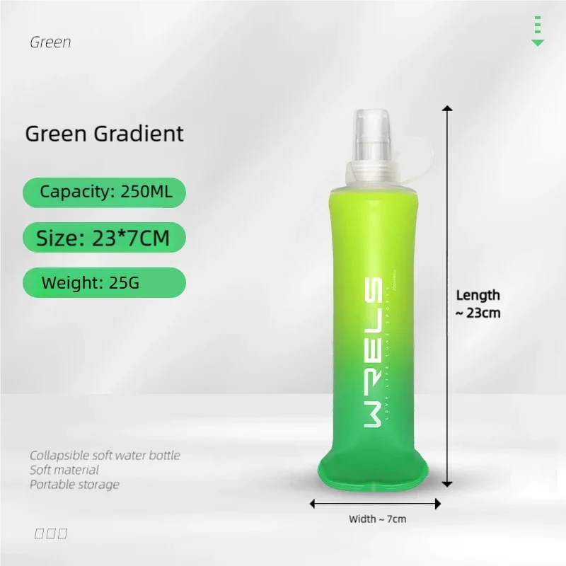 TPU Outdoor Sport Bottle Folding Soft Flask Drink Portable Water Bottle for Running Camping Hiking Bicycle Fitness Water Bag Run