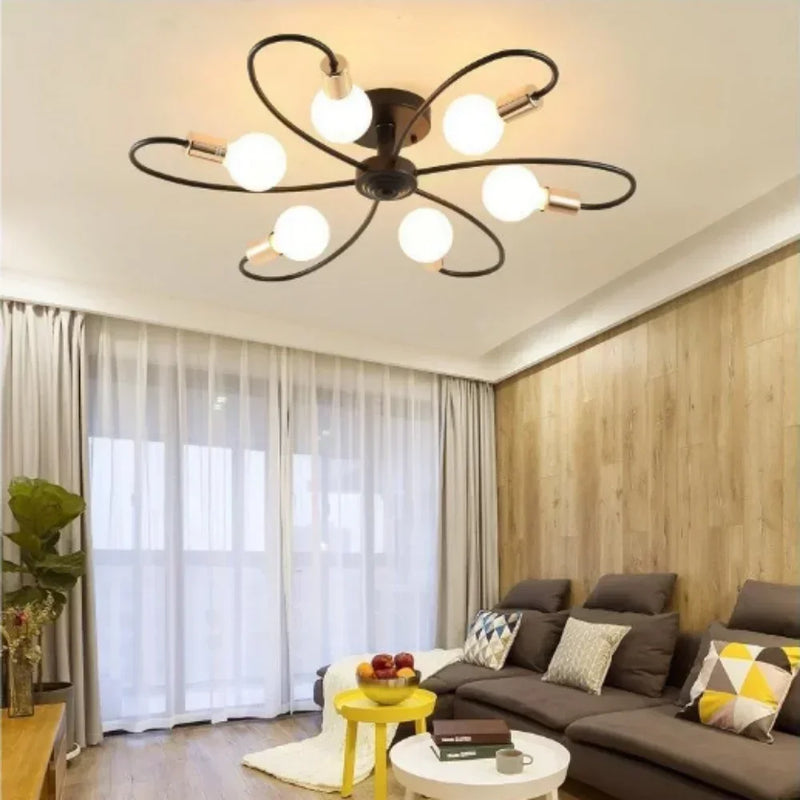 ចង្កៀង JOYINLED ដែកតូចបំផុត E27 3 ក្បាល ចង្កៀង LED បែបណ័រឌីក ចង្កៀងព្យួរ បន្ទប់ទទួលភ្ញៀវ បន្ទប់គេង បន្ទប់សិក្សា សណ្ឋាគារ ភោជនីយដ្ឋាន ចង្កៀង