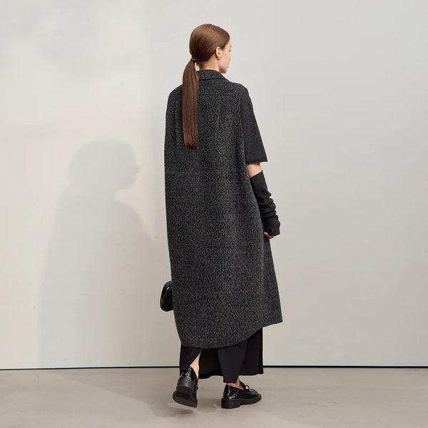 AMII Sleeveless Women's Woolen Coat 2026 Winter New Lapel Vest Wool Double-sided Woolen Coat Women's Warm Versatile Top 12554069