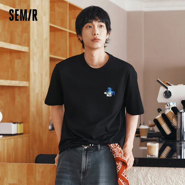 អាវយឺតបុរស Semir មានអារម្មណ៍ត្រជាក់បោះពុម្ព រចនាប័ទ្មប្រពៃណី ទាន់សម័យ អាវប៉ាក់ធម្មតា ម៉ូដរដូវក្តៅឆ្នាំ ២០២៦ សម្លៀកបំពាក់ប្រចាំថ្ងៃប្រកបដោយផាសុកភាព