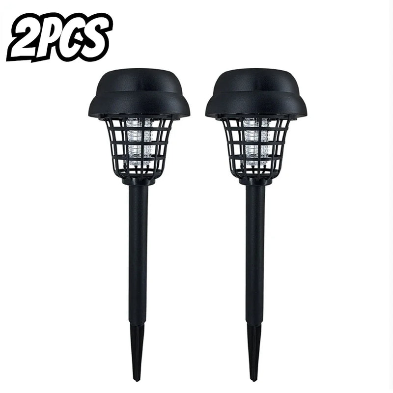 ចង្កៀងសម្លាប់មូស Joyinled 2PCS ថាមពលព្រះអាទិត្យ ធន់នឹងទឹក ក្រៅផ្ទះ កាំរស្មីយូវី អគ្គិសនី អន្ទាក់សត្វល្អិត សម្រាប់សួនច្បារ សួនច្បារ ទីធ្លា ការគ្រប់គ្រងសត្វល្អិត