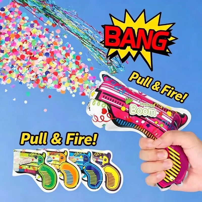 Handheld Inflatable Confetti Gun Party Popper Safe Confetti Shooter for Wedding Birthday Graduation Kids Party Celebrations