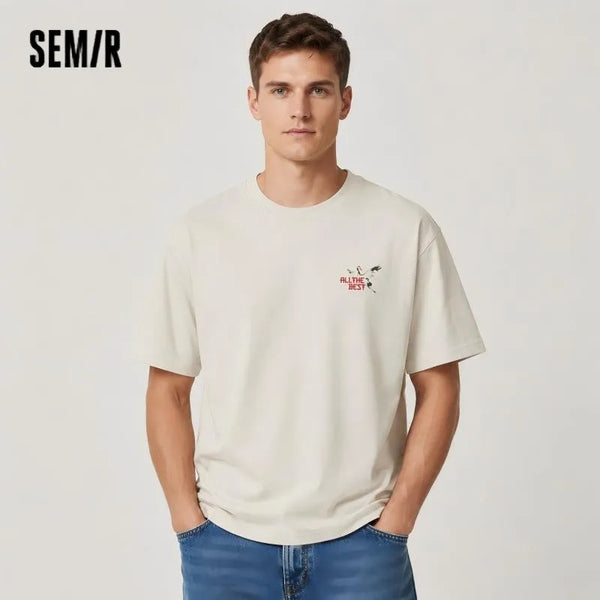 អាវយឺតបុរស Semir មានអារម្មណ៍ត្រជាក់បោះពុម្ព រចនាប័ទ្មប្រពៃណី ទាន់សម័យ អាវប៉ាក់ធម្មតា ម៉ូដរដូវក្តៅឆ្នាំ ២០២៦ សម្លៀកបំពាក់ប្រចាំថ្ងៃប្រកបដោយផាសុកភាព