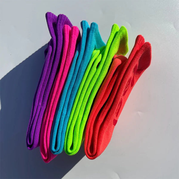 WRELS 1/2/3 Pairs Crew Sports Socks Breathable Cushioned Athletic Socks Men Women Moisture Wicking Running Cycling Socks