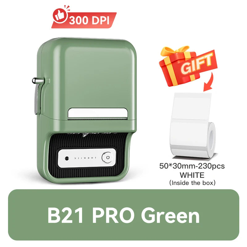 NiiMbot B21 B21 PRO Bluetooth Adhesive Label Printers Mini Thermal Printer Wireless Barcode Label Maker for Office Clothing