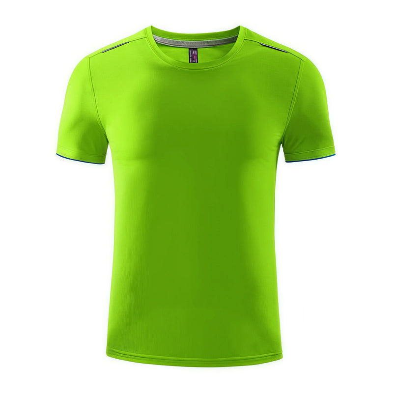Summer Sports Safe Eye-Catching in Night Running 5XL 6XL Ice Silk Quick-Drying Round-Neck T-Shirt Cool Breathable Non-Sticky