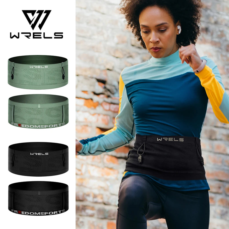WRELS Elastic Sports Waist Bag Pack Belt Hydration Waist Pack Ultralight Waist Bag Phone Holder for Outdoor Trailing Run Bag