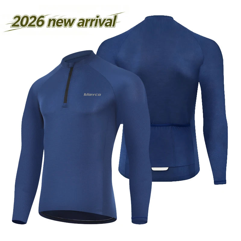 Quick Dry Breathable Bike Cycling Jersey for Men Cycling Shirt with Back Pockets and Reflective Details Bicycle Sport Top