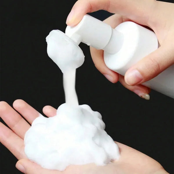 2pcs Mousse Face Wash Bottle - with Massage Cleaning Brush Head,Travel Bottle,Facial Cleanser Mousse Cosmetic Cleaning tool