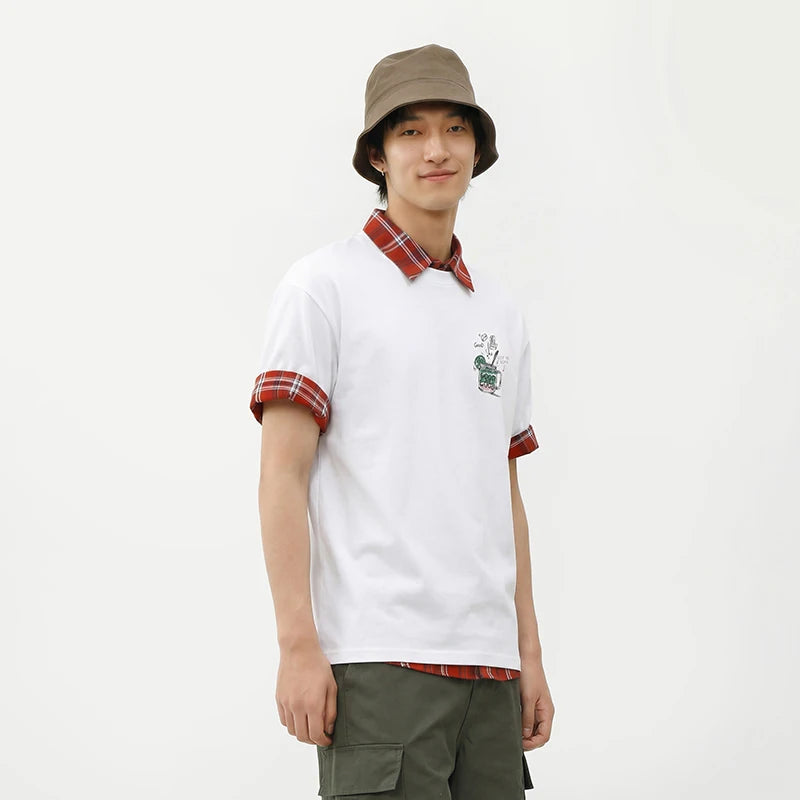 Semir Mens Tshirt 2026 Color Graphic Printed Knitted Loose Crew Neck Casual Fashion Soft Tops