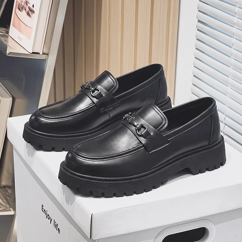 Men's casual business leather shoes Four seasons soft-sole non-slip comfort breathable light outdoor walking dress leather shoes