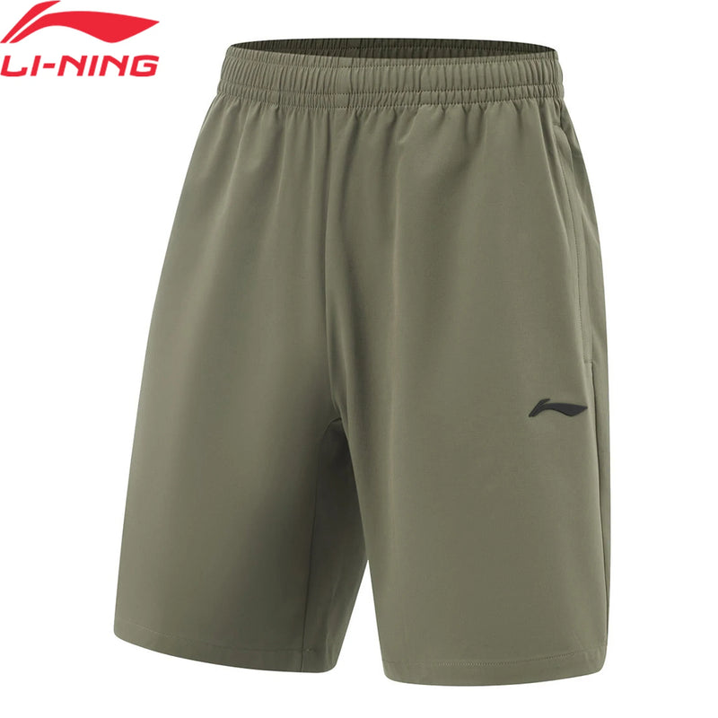 ខោខ្លីហាត់ប្រាណបុរស Li-Ning AT DRY ULTRA Reguler Fit 86% Polyester 14% Elastane LiNing Sports Fitness AKSV111