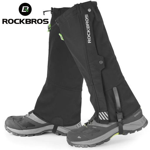 ROCKBROS Legging Gaiter Outdoor Travel Leg Warmers Hiking Skiing Waterproof Winter Shoe Cover Boot Tourist Foot Protection Guard