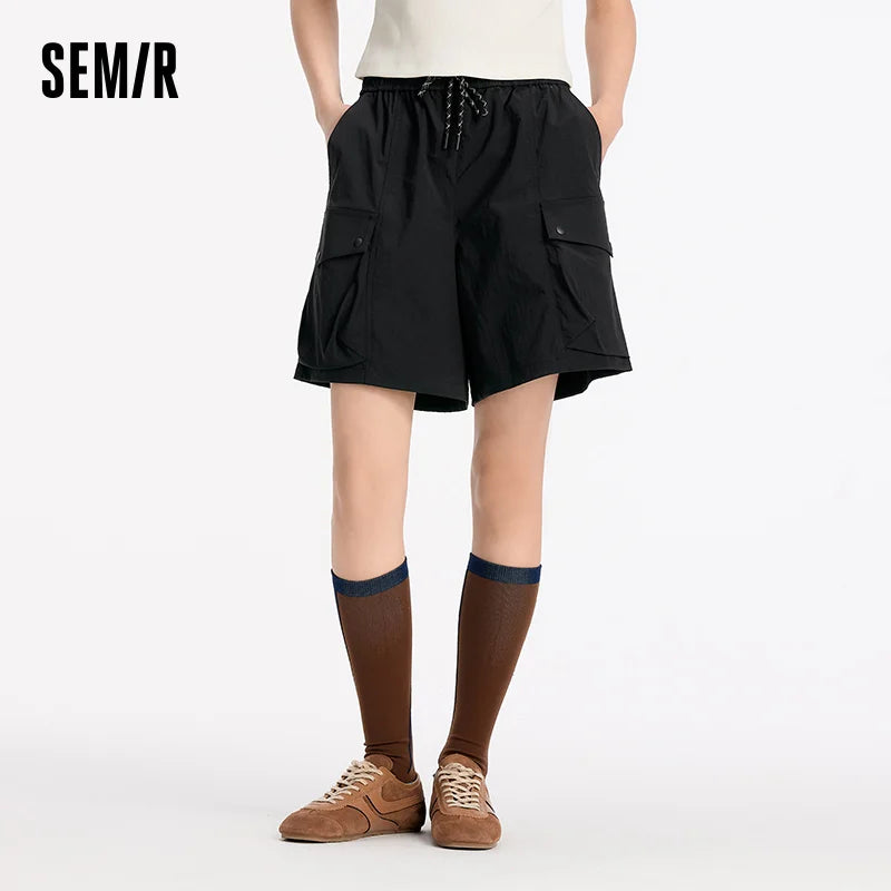 Semir Womens Shorts 2026 UV Protection Cool Feeling Texture Straight Workwear Style Outdoor