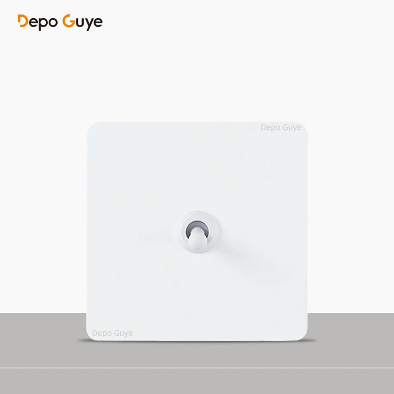 86 Type Retro Wall Momentary Reset Switch Brass Lever 1-4 Gang Bronzed Antique Switches Stainless Steel Panel For Home
