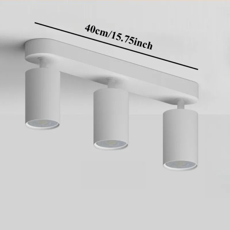 JOYINLED GU10 Track Lamp Spotlight Background Clothing Stores Surface Mounted Household Wall Spot Light 1/3/4-Light Black White