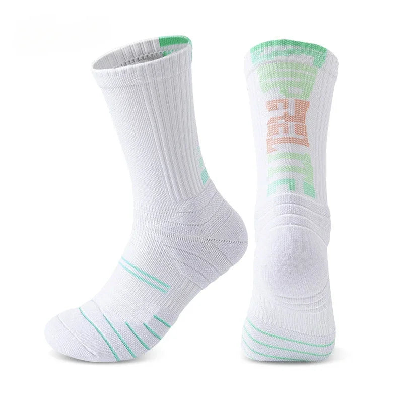 WRELS 1/2/3 Pairs Crew Athletic Socks Thick Cushioned Socks Men Women Moisture Wicking Breathable Casual Hiking Workout Socks