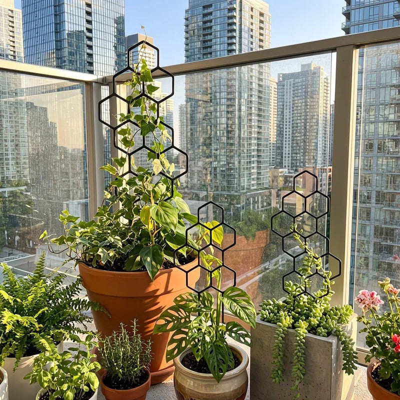 5PCS Plant Support Climbing Frame Trellis Adjustable Plant Stake Rack for Vegetable Tomato Vine Flower Garden Decor