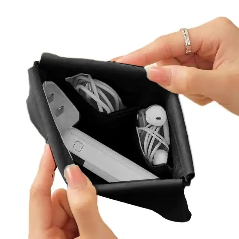 1pc Bullet Storage Bag with Automatic Closure,Wired Headphone Storage Bag,PU Coin Purse,Mini Portable Lipstick and Makeup Bag