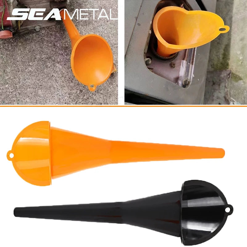 SEAMETAL 1/2pcs Car Long Stem Fuel Funnel Oil Fuel Filling Tools Anti-splash Plastic Oil Funnel Car Motorcycle Refueling Tools