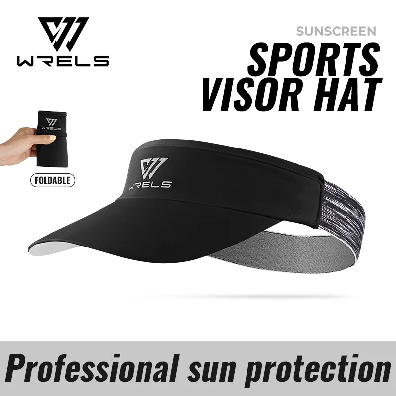 WRELS Sports Empty Top Baseball Cap Summer Sport Sun Visor Hats for Women and Men Quick Dry Elastic Sunscreen Tennis Golf Caps