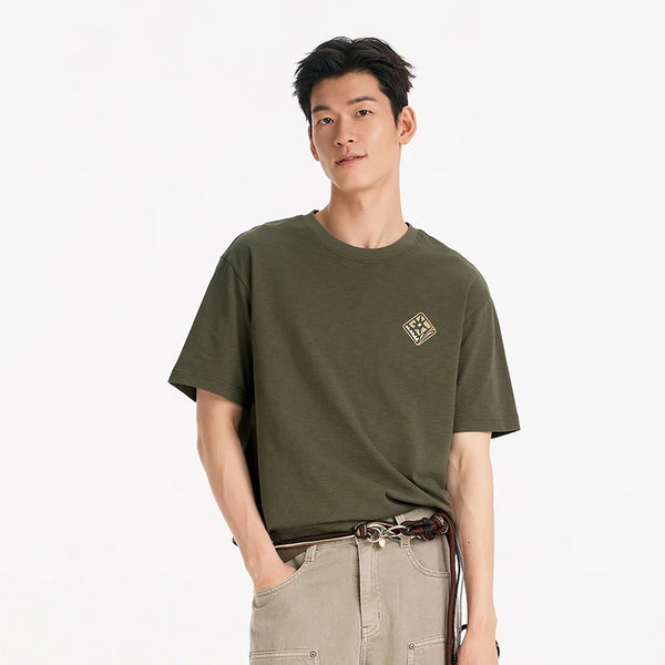 អាវយឺតបុរស Semir ឆ្នាំ ២០២៦ ប៉ាក់ដោយកប្បាសសុទ្ធ បោះពុម្ពដោយសិល្បៈ មានផាសុកភាព ស្ទីលធម្មតា ទន់ ពាក់ប្រចាំថ្ងៃ
