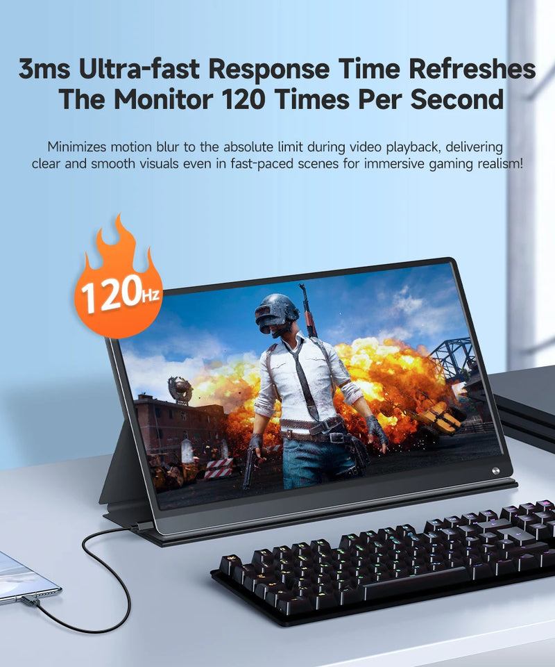 UPERFECT Built-in 10800mAh Battery 15.6inch Portable Monitor Touchscreen IPS 1080P FHD HDR Gaming Display USB C HDMI