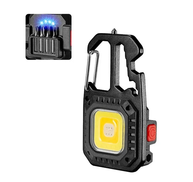 ពិល LED ខ្នាតតូច ភ្លើងការងារ ភ្លើងសម្រាប់បោះតង់អាចសាកបាន ភ្លើងចងខ្សែ COB ងាយស្រួលយកតាមខ្លួន សោរហោប៉ៅ ទួណឺវីស ញញួរសុវត្ថិភាព