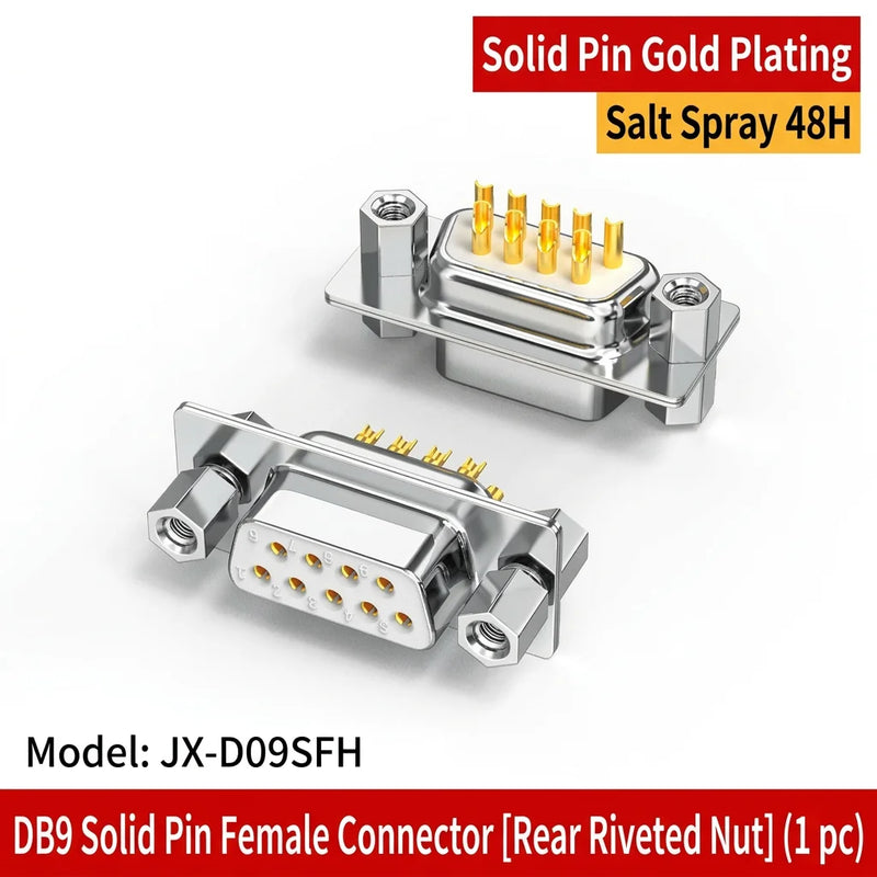 DIVEDEER DB9 Male & Female Connectors 9-Pin RS232/485 Serial Port Adapter COM Port Plug for PLC