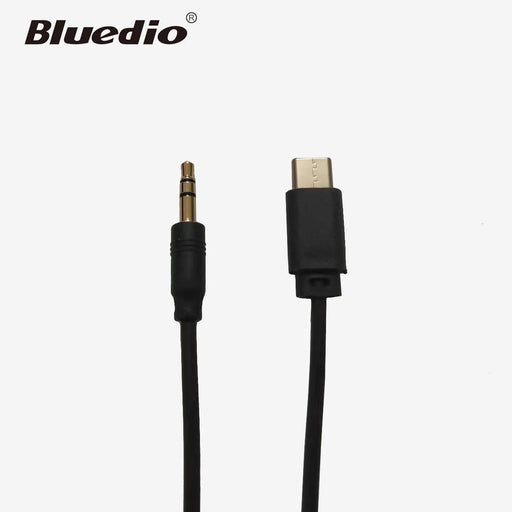 Bluedio 1.5M Standard Audio cable Type-c to 3.5mm for Bluedio headphone T7 T7+ H2 BT5 T6S T6 T5S T5 V2 TM TMS Original New Wire black CHINA