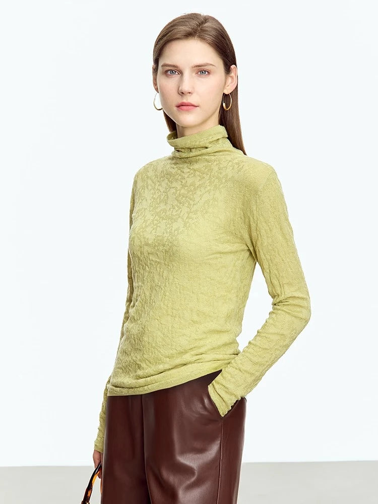 អាវយឺត AMII Turtleneck អាវយឺតដៃវែងសម្រាប់ស្ត្រីឆ្នាំ ២០២៦ រដូវរងាថ្មី Pullover ប៉ាក់ស្លីមកំពូលស្ត្រី ១២៥២៤១២៨