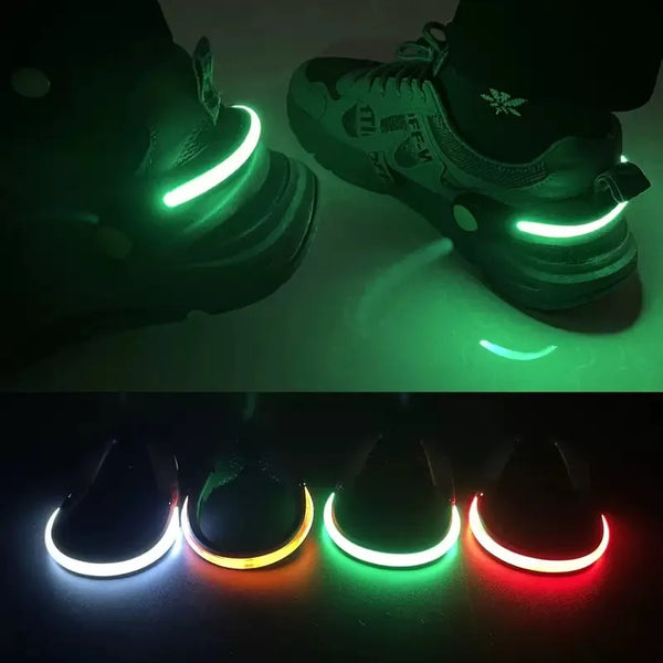 Mini U Shape LED Shoe Clip Light Luminous Flashing Warning Light for Night Running Cycling Street Dance Outdoor Sports Safety