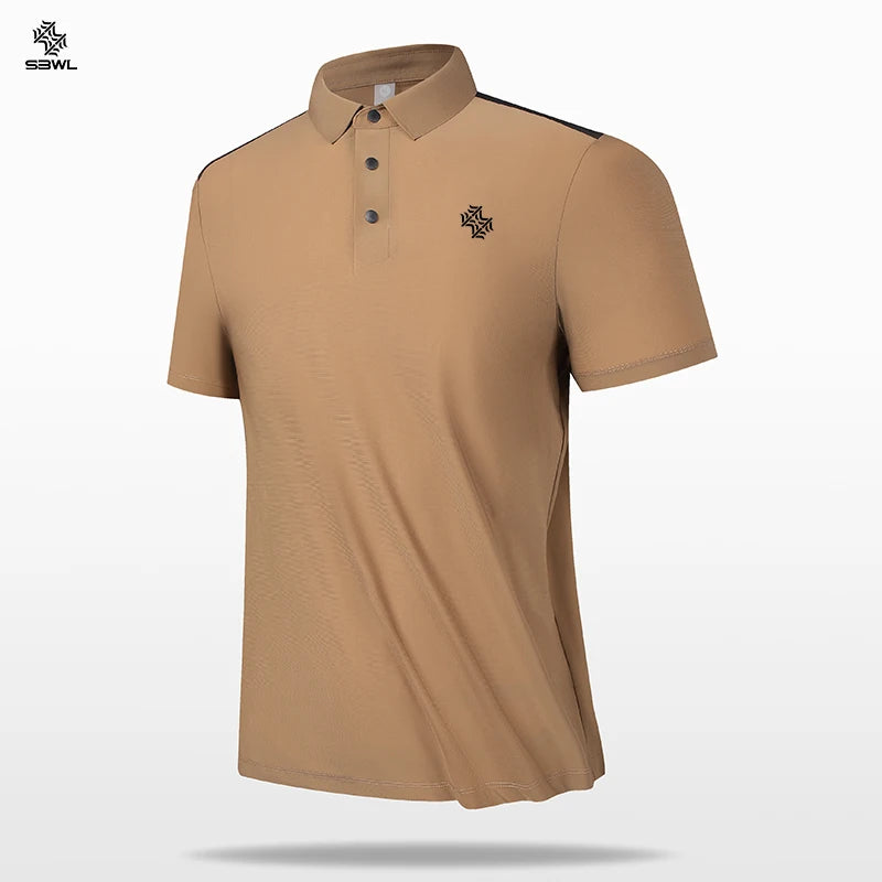 SBWL 2026 New High Quality Golf Sports POLO Shirt Fashion Office Casual POLO Short Sleeve T-Shirt Sports Base Shirt Tops