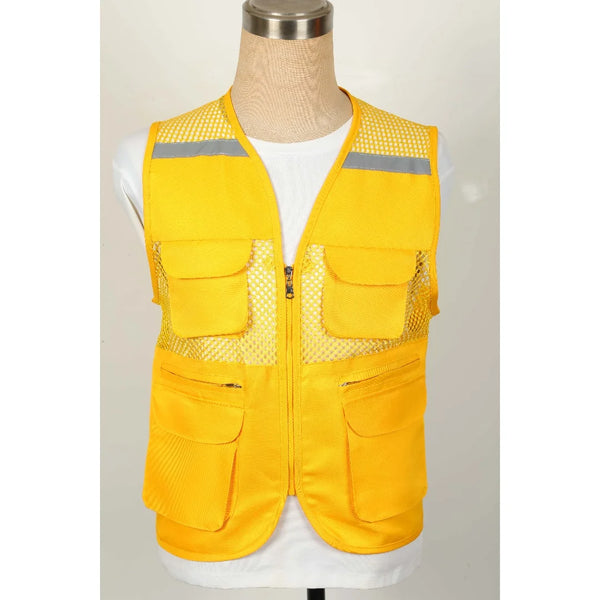 V-Neck Three-Dimensional Pocket Fishing Net Breathable Vest Multi-Pocket Fishing Work Clothes Custom Logo Group Uniforms